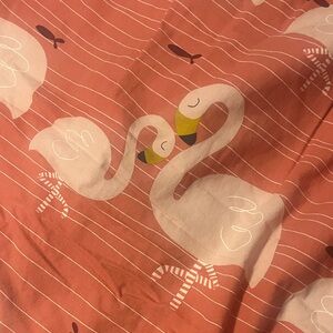 Flamingo Print duvet cover with duvet crib size baby